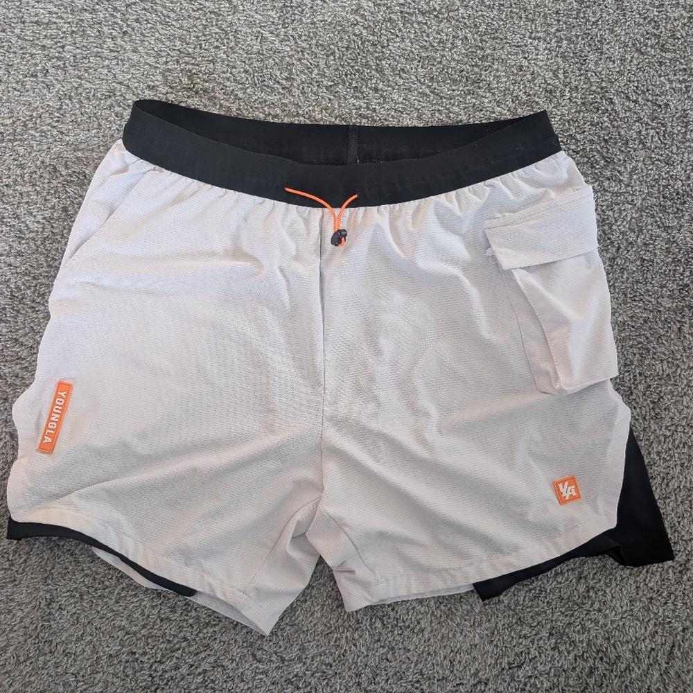 YoungLA Lined Athletic Shorts Mens Performance Gym Running Small 5in Inseam